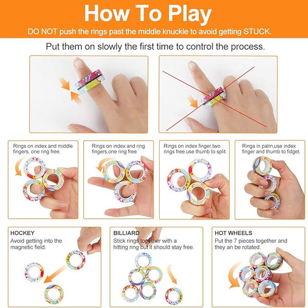 3Pcs Magnetic Rings Antistress
